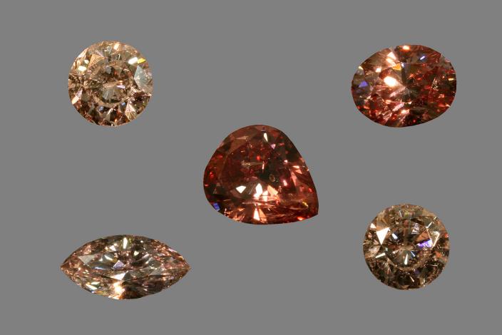 Image of pink diamonds from Western Australia